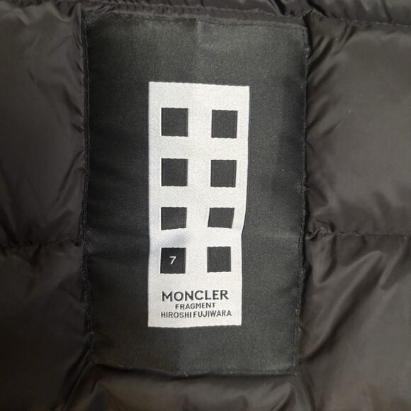 MONCLER Genius 7 Moncler Fragment Navy Shady Down Denim Jacket Authentic Size XL - Picture 11 of 16